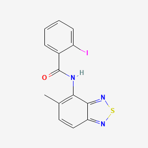 molecular formula C14H10IN3OS B3710640 2-iodo-N-(5-methyl-2,1,3-benzothiadiazol-4-yl)benzamide 