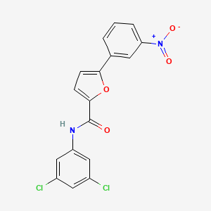 molecular formula C17H10Cl2N2O4 B3710641 N-(3,5-dichlorophenyl)-5-(3-nitrophenyl)furan-2-carboxamide 