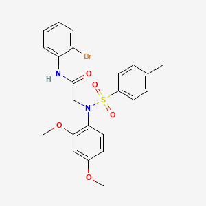 N-(2-bromophenyl)-2-(2,4-dimethoxy-N-(4-methylphenyl)sulfonylanilino)acetamide