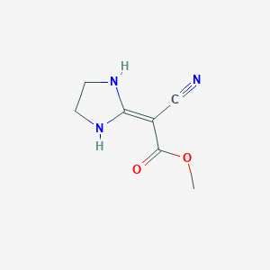 molecular formula C7H9N3O2 B371067 Methyl cyano(imidazolidin-2-ylidene)acetate 