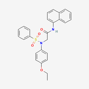 molecular formula C26H24N2O4S B3710675 N~2~-(4-ethoxyphenyl)-N~1~-1-naphthyl-N~2~-(phenylsulfonyl)glycinamide 