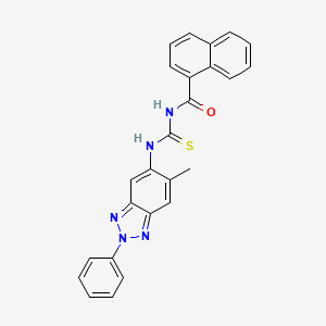 N-{[(6-methyl-2-phenyl-2H-1,2,3-benzotriazol-5-yl)amino]carbonothioyl}-1-naphthamide