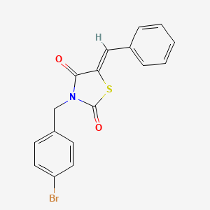 (5Z)-5-benzylidene-3-(4-bromobenzyl)-1,3-thiazolidine-2,4-dione