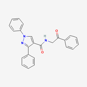 N-phenacyl-1,3-diphenylpyrazole-4-carboxamide