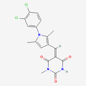 (5Z)-5-{[1-(3,4-Dichlorophenyl)-2,5-dimethyl-1H-pyrrol-3-YL]methylidene}-1-methyl-1,3-diazinane-2,4,6-trione