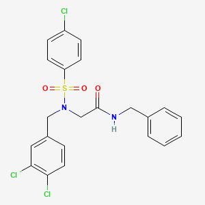 N-benzyl-2-[(4-chlorophenyl)sulfonyl-[(3,4-dichlorophenyl)methyl]amino]acetamide