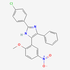 2-(4-chlorophenyl)-5-(2-methoxy-5-nitrophenyl)-4-phenyl-1H-imidazole