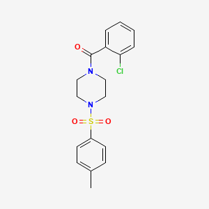 (2-CHLOROPHENYL){4-[(4-METHYLPHENYL)SULFONYL]PIPERAZINO}METHANONE