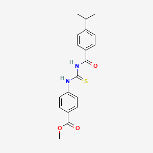 molecular formula C19H20N2O3S B3710767 methyl 4-({[(4-isopropylbenzoyl)amino]carbonothioyl}amino)benzoate 