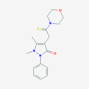 1,5-dimethyl-4-[2-(4-morpholinyl)-2-thioxoethyl]-2-phenyl-1,2-dihydro-3H-pyrazol-3-one