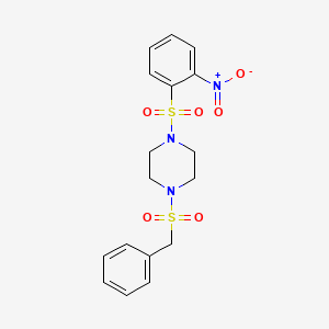 molecular formula C17H19N3O6S2 B3710811 1-(benzylsulfonyl)-4-[(2-nitrophenyl)sulfonyl]piperazine 