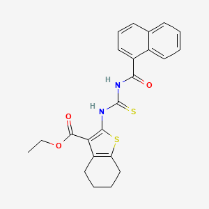 molecular formula C23H22N2O3S2 B3710813 ethyl 2-{[(1-naphthoylamino)carbonothioyl]amino}-4,5,6,7-tetrahydro-1-benzothiophene-3-carboxylate 