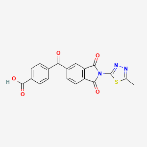 4-[2-(5-methyl-1,3,4-thiadiazol-2-yl)-1,3-dioxoisoindole-5-carbonyl]benzoic acid