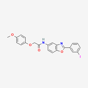 N-[2-(3-iodophenyl)-1,3-benzoxazol-5-yl]-2-(4-methoxyphenoxy)acetamide