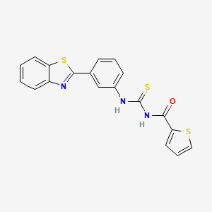 N-({[3-(1,3-benzothiazol-2-yl)phenyl]amino}carbonothioyl)-2-thiophenecarboxamide