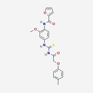 N-{2-methoxy-4-[({[(4-methylphenoxy)acetyl]amino}carbonothioyl)amino]phenyl}-2-furamide