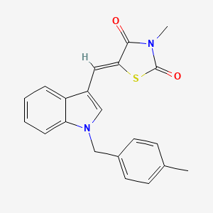 (5Z)-3-METHYL-5-({1-[(4-METHYLPHENYL)METHYL]-1H-INDOL-3-YL}METHYLIDENE)-1,3-THIAZOLIDINE-2,4-DIONE