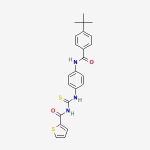 molecular formula C23H23N3O2S2 B3710906 N-[(4-{[(4-tert-butylphenyl)carbonyl]amino}phenyl)carbamothioyl]thiophene-2-carboxamide 