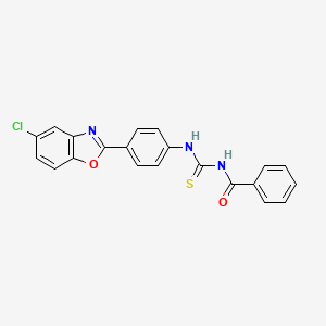 molecular formula C21H14ClN3O2S B3710937 N-[[4-(5-chloro-1,3-benzoxazol-2-yl)phenyl]carbamothioyl]benzamide 