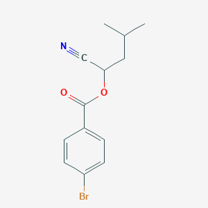 molecular formula C13H14BrNO2 B371096 1-Cyano-3-methylbutyl 4-bromobenzoate 