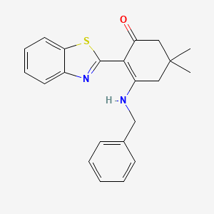 2-(1,3-Benzothiazol-2-yl)-3-(benzylamino)-5,5-dimethylcyclohex-2-en-1-one