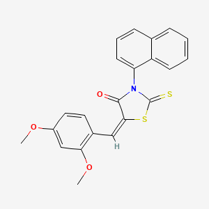 molecular formula C22H17NO3S2 B3710987 5-(2,4-dimethoxybenzylidene)-3-(1-naphthyl)-2-thioxo-1,3-thiazolidin-4-one 