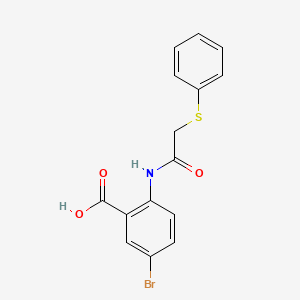 5-Bromo-2-{[(phenylsulfanyl)acetyl]amino}benzoic acid