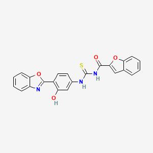 N-({[4-(1,3-benzoxazol-2-yl)-3-hydroxyphenyl]amino}carbonothioyl)-1-benzofuran-2-carboxamide