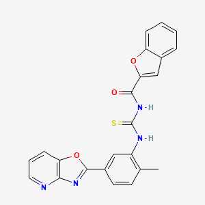 molecular formula C23H16N4O3S B3710999 3-(1-BENZOFURAN-2-CARBONYL)-1-(2-METHYL-5-{[1,3]OXAZOLO[4,5-B]PYRIDIN-2-YL}PHENYL)THIOUREA 