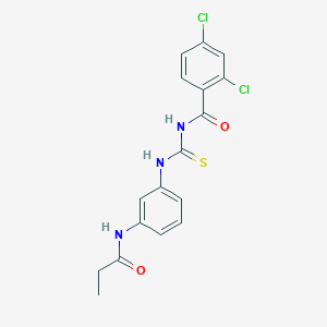 2,4-dichloro-N-{[3-(propanoylamino)phenyl]carbamothioyl}benzamide