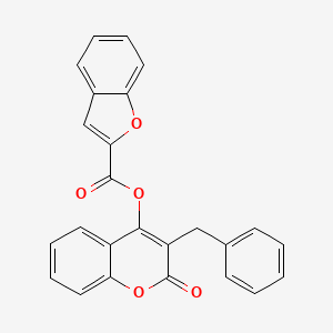 3-benzyl-2-oxo-2H-chromen-4-yl 1-benzofuran-2-carboxylate