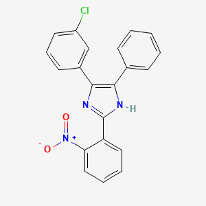 4-(3-chlorophenyl)-2-(2-nitrophenyl)-5-phenyl-1H-imidazole