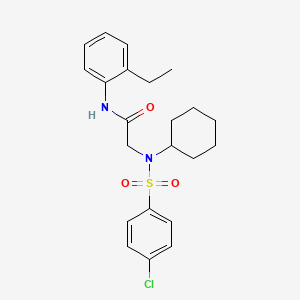 N~2~-[(4-chlorophenyl)sulfonyl]-N~2~-cyclohexyl-N~1~-(2-ethylphenyl)glycinamide