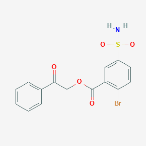 2-oxo-2-phenylethyl 5-(aminosulfonyl)-2-bromobenzoate