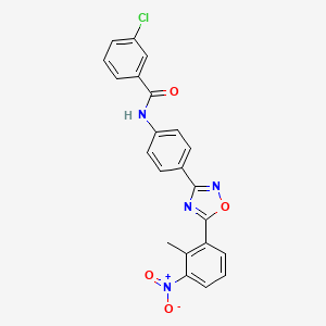 3-chloro-N-{4-[5-(2-methyl-3-nitrophenyl)-1,2,4-oxadiazol-3-yl]phenyl}benzamide