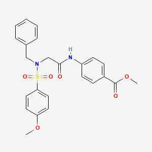 molecular formula C24H24N2O6S B3711059 methyl 4-({N-benzyl-N-[(4-methoxyphenyl)sulfonyl]glycyl}amino)benzoate 