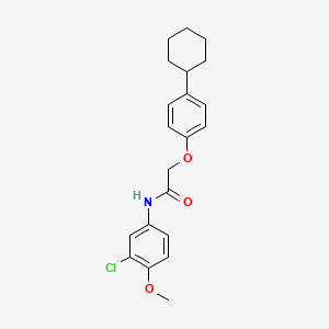 N-(3-chloro-4-methoxyphenyl)-2-(4-cyclohexylphenoxy)acetamide