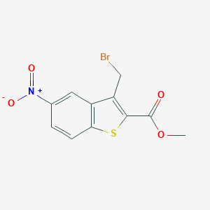 molecular formula C11H8BrNO4S B371110 Methyl 3-(bromomethyl)-5-nitro-1-benzothiophene-2-carboxylate 