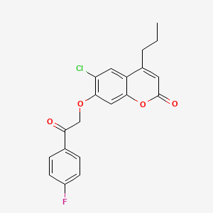 molecular formula C20H16ClFO4 B3711103 6-chloro-7-[2-(4-fluorophenyl)-2-oxoethoxy]-4-propyl-2H-chromen-2-one 