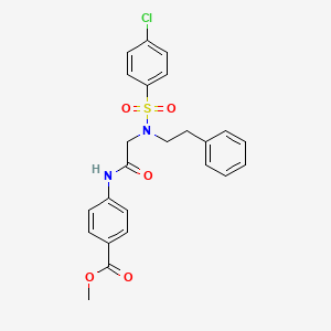 methyl 4-{[N-[(4-chlorophenyl)sulfonyl]-N-(2-phenylethyl)glycyl]amino}benzoate