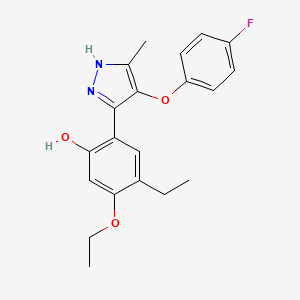 5-ethoxy-4-ethyl-2-[4-(4-fluorophenoxy)-5-methyl-1H-pyrazol-3-yl]phenol