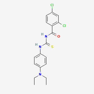 2,4-dichloro-N-({[4-(diethylamino)phenyl]amino}carbonothioyl)benzamide