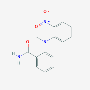 molecular formula C14H13N3O3 B371118 2-[2-Nitro(methyl)anilino]benzamide 