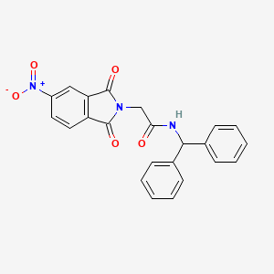 molecular formula C23H17N3O5 B3711210 N-benzhydryl-2-(5-nitro-1,3-dioxoisoindol-2-yl)acetamide 