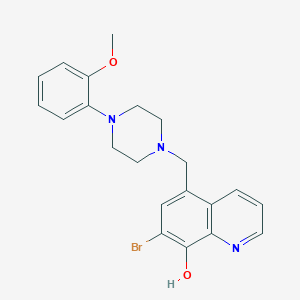 molecular formula C21H22BrN3O2 B3711233 7-bromo-5-{[4-(2-methoxyphenyl)-1-piperazinyl]methyl}-8-quinolinol 