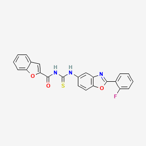 1-(1-BENZOFURAN-2-CARBONYL)-3-[2-(2-FLUOROPHENYL)-1,3-BENZOXAZOL-5-YL]THIOUREA