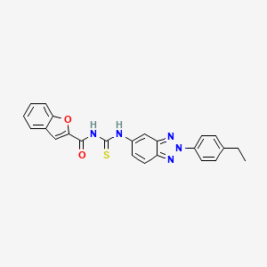 1-(1-Benzofuran-2-carbonyl)-3-[2-(4-ethylphenyl)-2H-1,2,3-benzotriazol-5-YL]thiourea