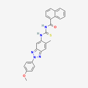 molecular formula C26H21N5O2S B3711255 N-{[2-(4-methoxyphenyl)-6-methyl-2H-benzotriazol-5-yl]carbamothioyl}naphthalene-1-carboxamide 