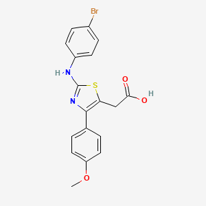 [2-[(4-bromophenyl)amino]-4-(4-methoxyphenyl)-1,3-thiazol-5-yl]acetic acid