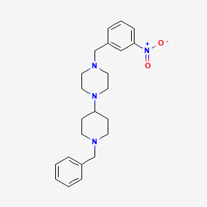 molecular formula C23H30N4O2 B3711277 1-(1-BENZYL-4-PIPERIDYL)-4-(3-NITROBENZYL)PIPERAZINE 